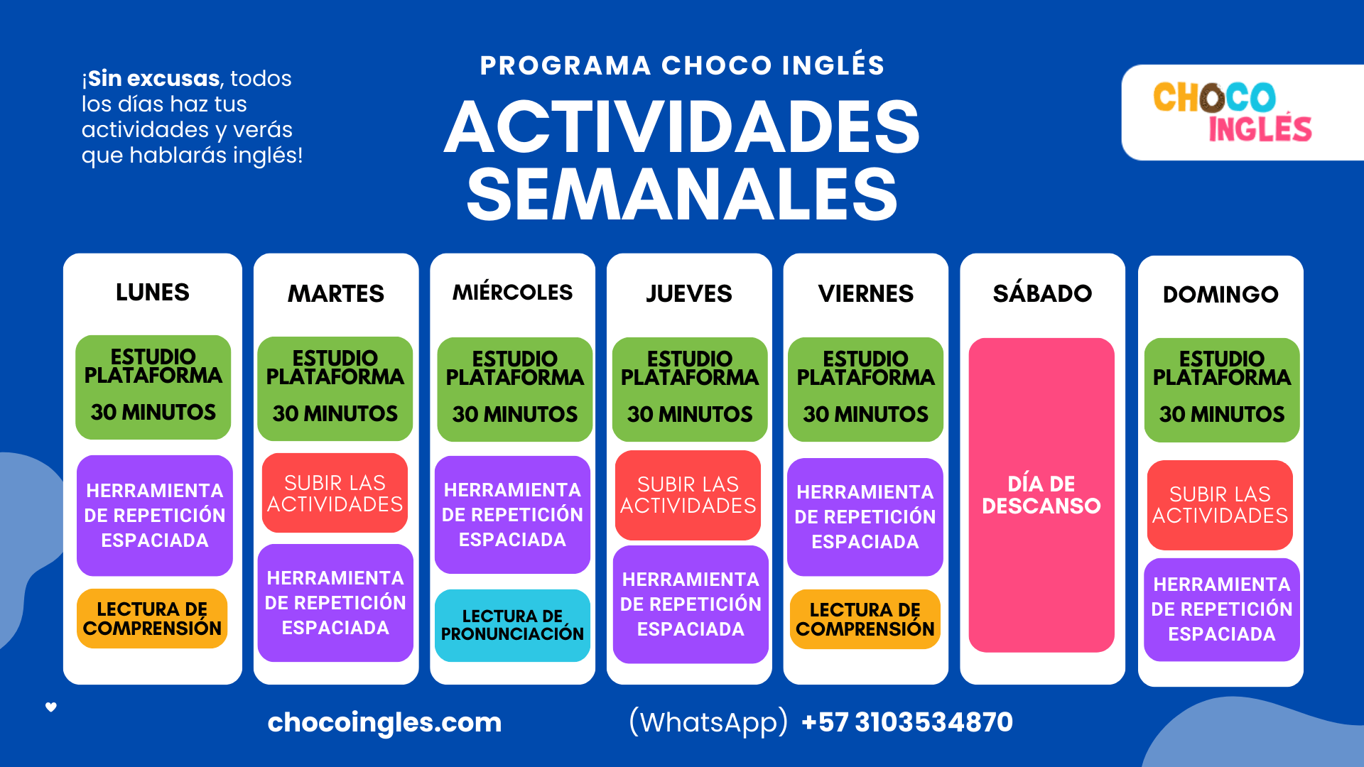 Calendario Actividades por Días de la Semana - Choco Inglés (1)